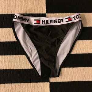 Faux Tommy Hilfiger High Leg Swim Bottoms